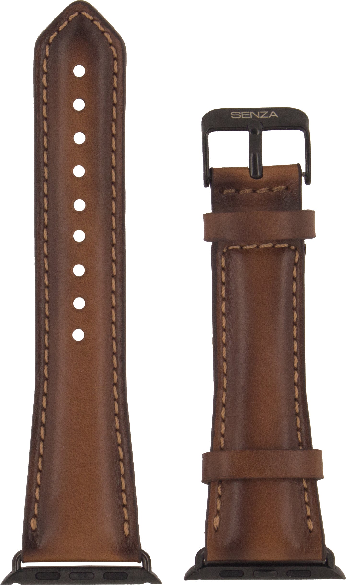 Senza Desire Leather Strap Apple Watch 38Mm Burned Cognac