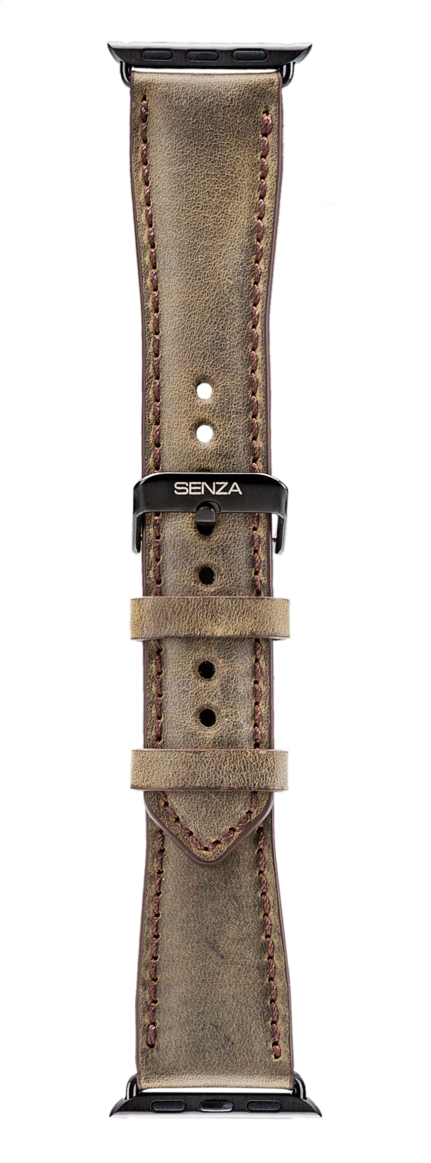 Senza Raw Leather Strap Apple Watch 38Mm Chestnut Brown