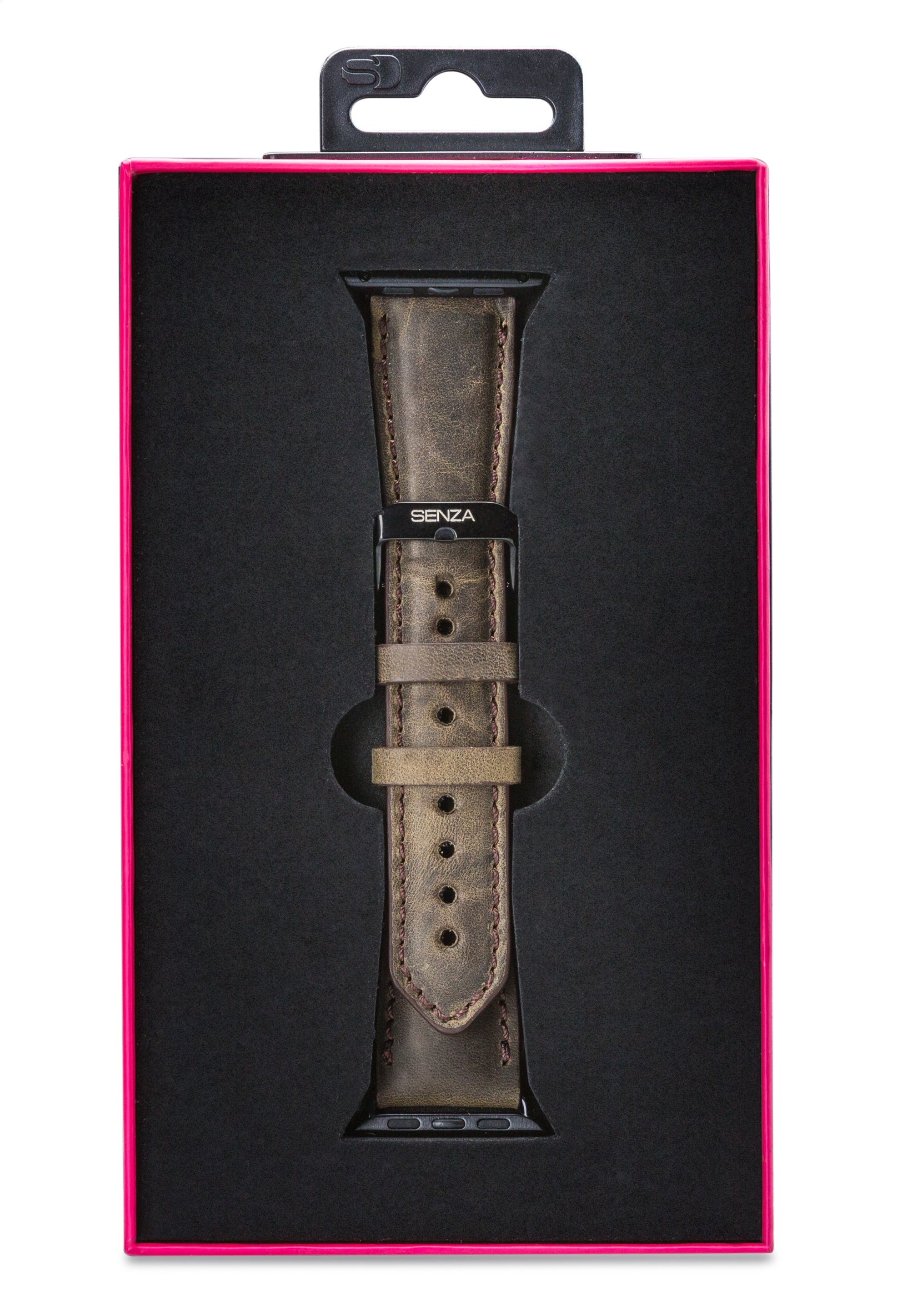 Senza Raw Leather Strap Apple Watch 42Mm Chestnut Brown