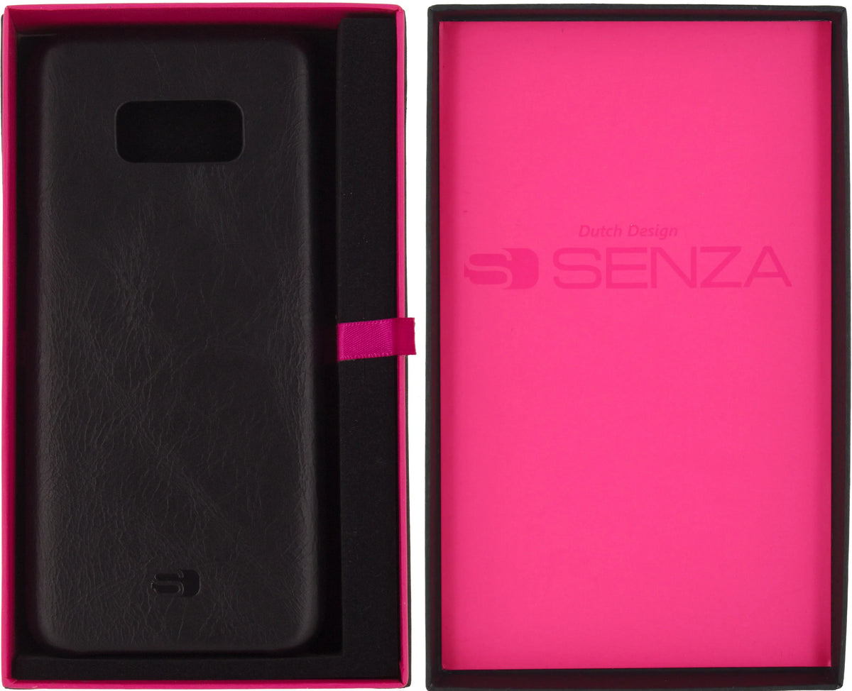 Senza Pure Leather Cover Samsung Galaxy S8+ Deep Black - Essentify