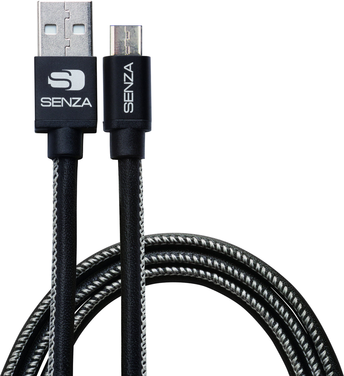 Senza Premium Leather Charge/Sync Cable Micro Usb 1.5M. 12W Black