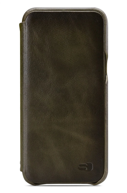 Senza Desire Skinny Leather Wallet Samsung Galaxy S8 Burned Olive - Essentify