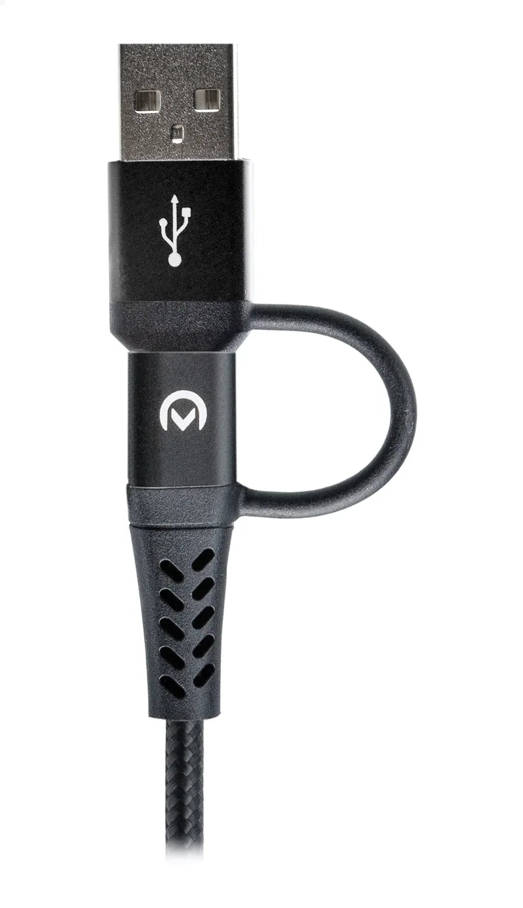 Mobilize Strong Nylon Cable 4In1 Usb, Usb-C To Micro Usb, Usb-C 1.5M Black - Essentify