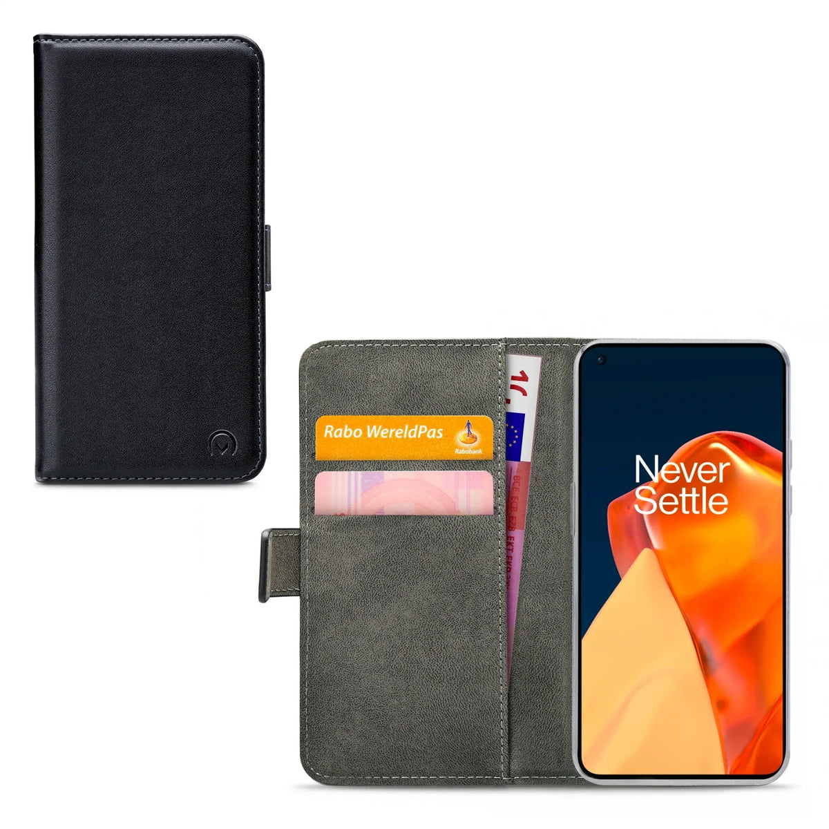 Mobilize Classic Gelly Wallet Book Case Oneplus 9 Black - Essentify