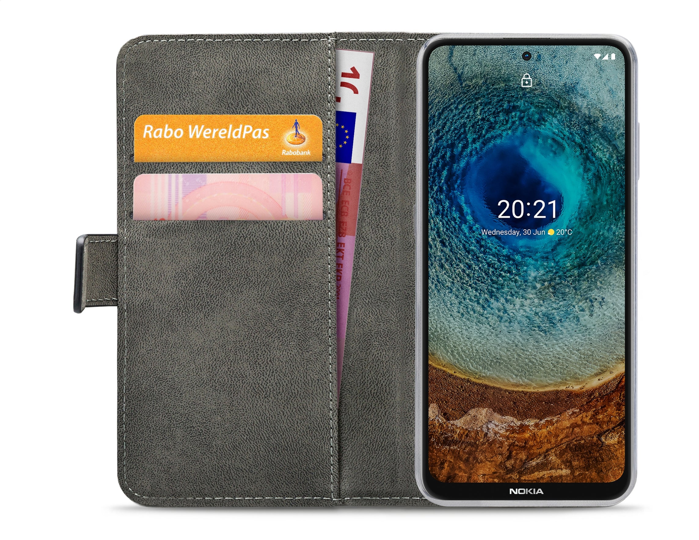 Mobilize Classic Gelly Wallet Book Case Nokia X10/X20 Black