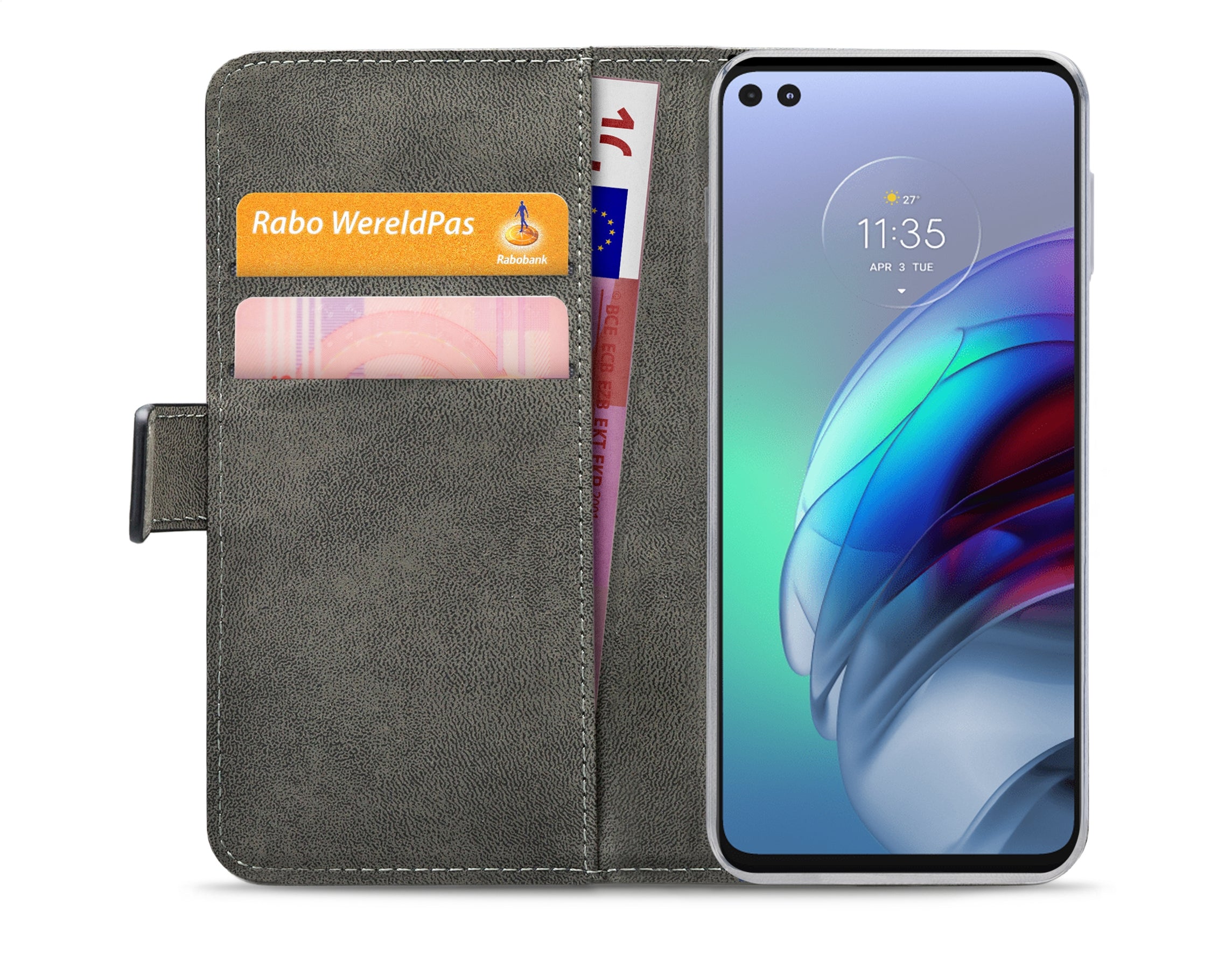 Mobilize Classic Gelly Wallet Book Case Motorola Moto G100 Black