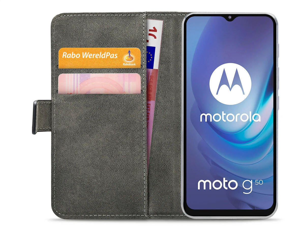 Mobilize Classic Gelly Wallet Book Case Motorola Moto G50 Black - Essentify