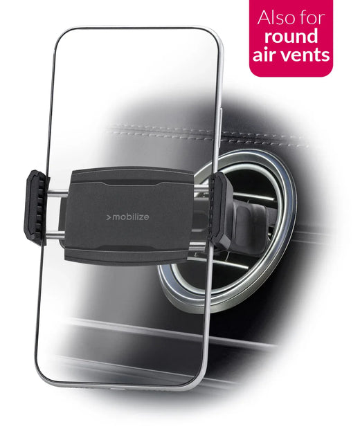 Mobilize Universal Car Holder For Round Air Vent Black - Essentify