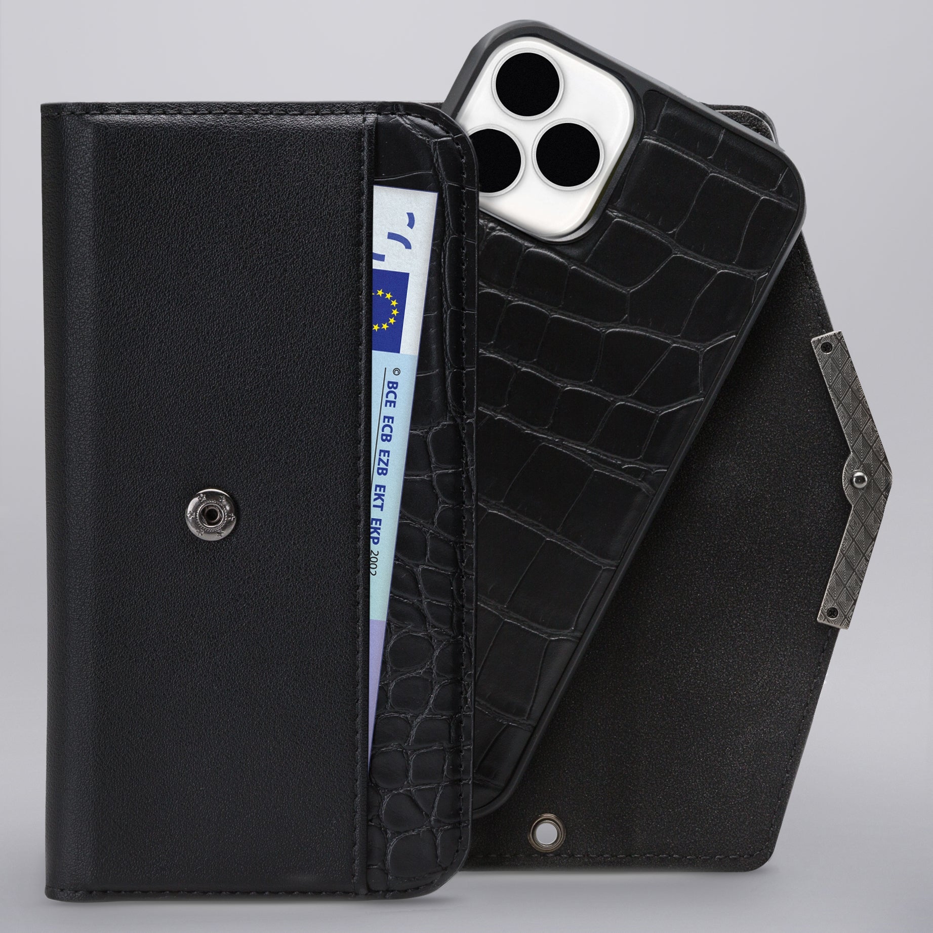 Mobilize 2In1 Elegant Magnet Clutch Apple Iphone 13 Pro Max Black Croco