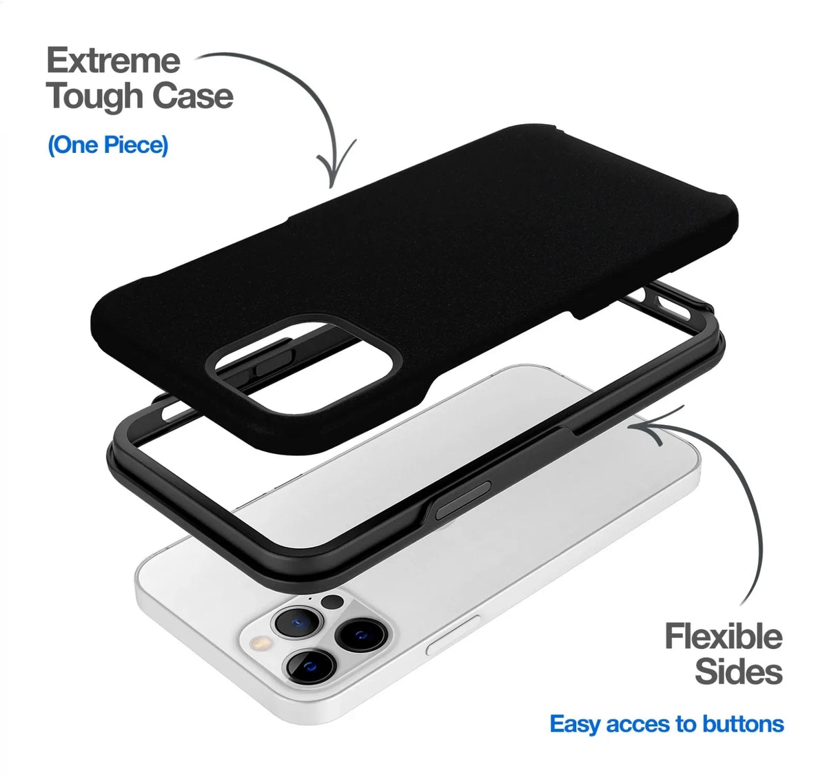 Mobilize Extreme Tough Case Apple Iphone 13 Pro Max Black - Essentify
