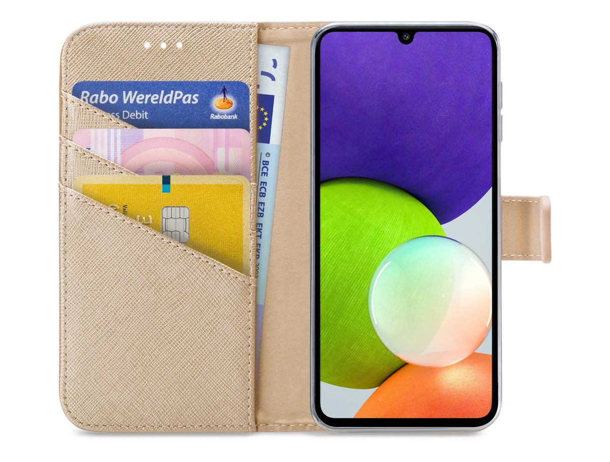 My Style Flex Wallet For Samsung Galaxy A22 4G Gold - Essentify