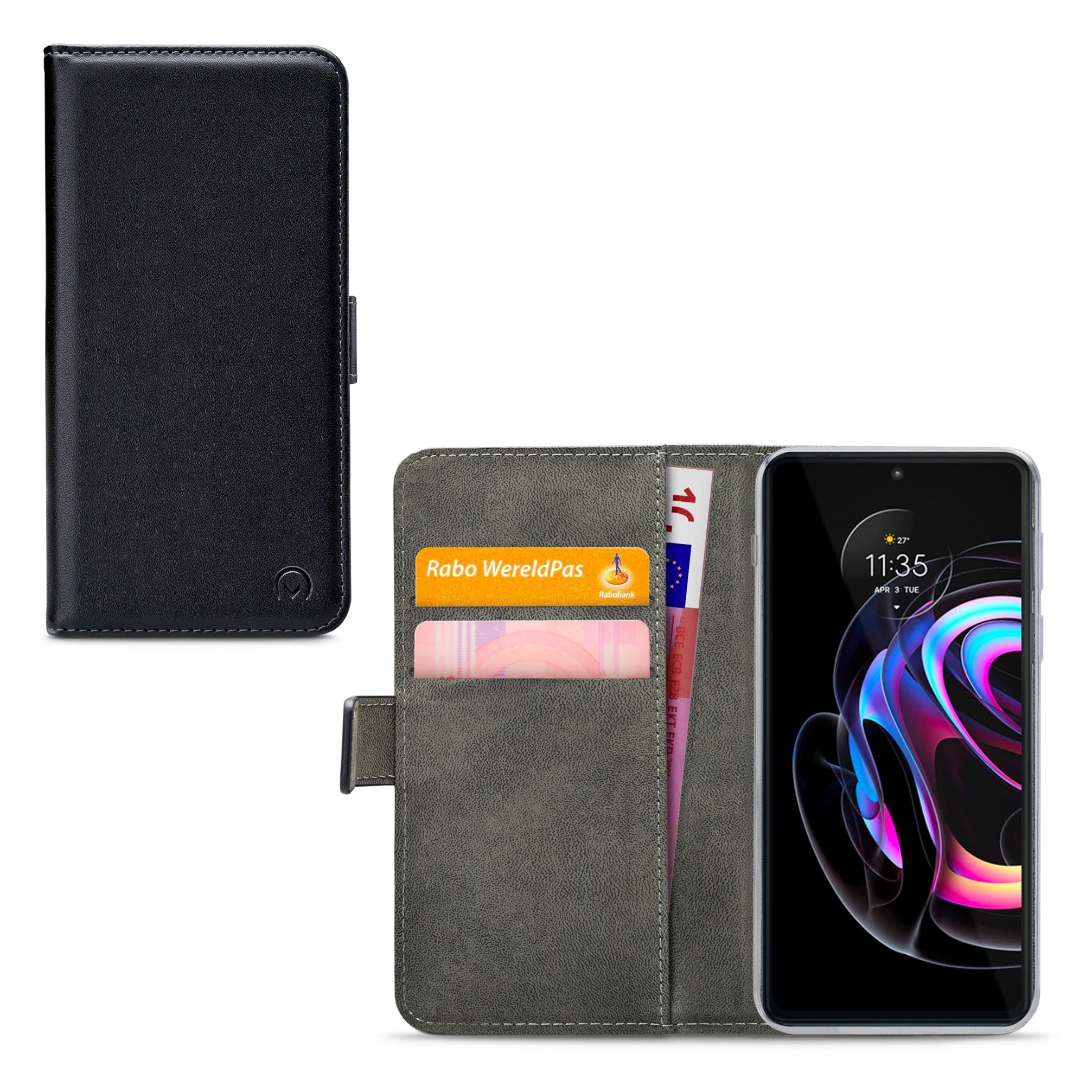 Mobilize Classic Gelly Wallet Book Case Motorola Edge 20 Black