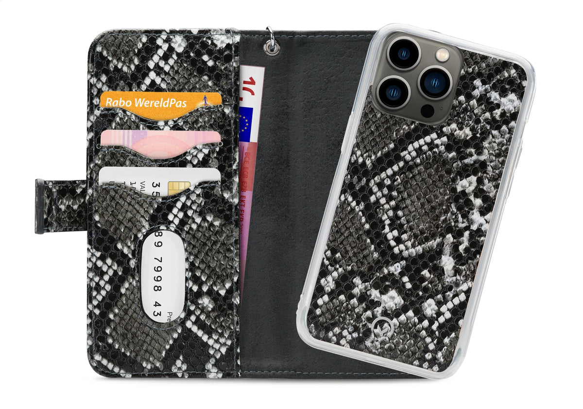 Mobilize 2In1 Magnet Zipper Case Apple Iphone 13 Pro Black/Snake - Essentify