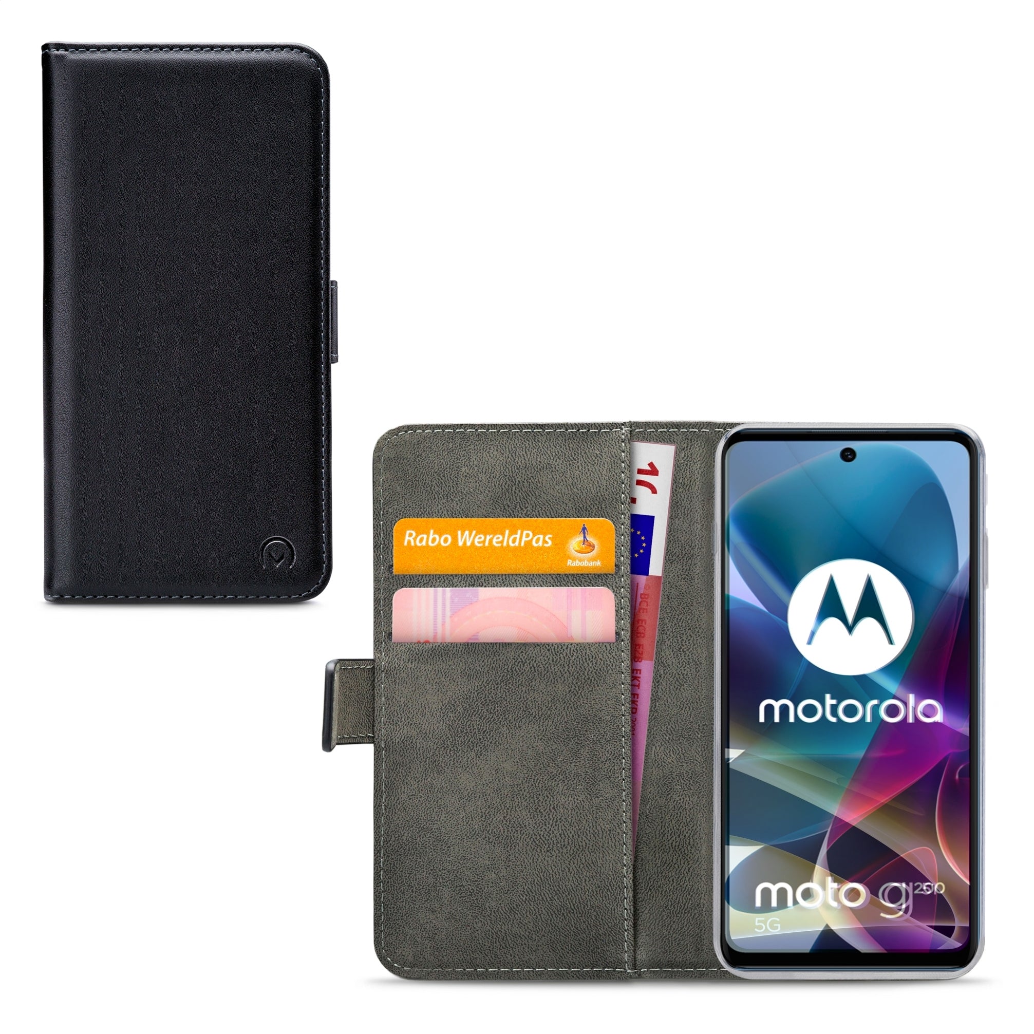 Mobilize Classic Gelly Wallet Book Case Motorola Moto G200 5G Black