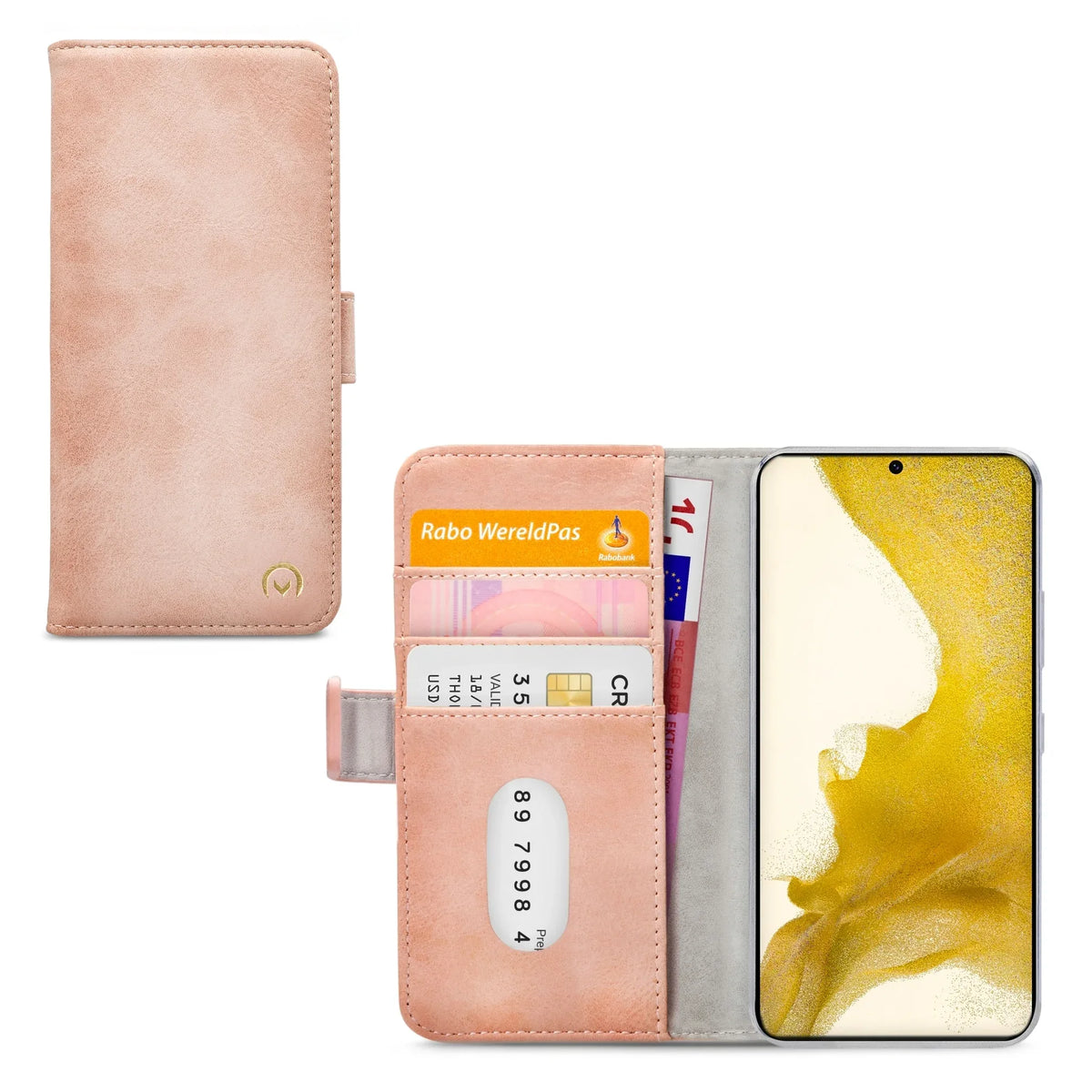 Mobilize Elite Gelly Wallet Book Case Samsung Galaxy S22 5G Soft Pink - Essentify