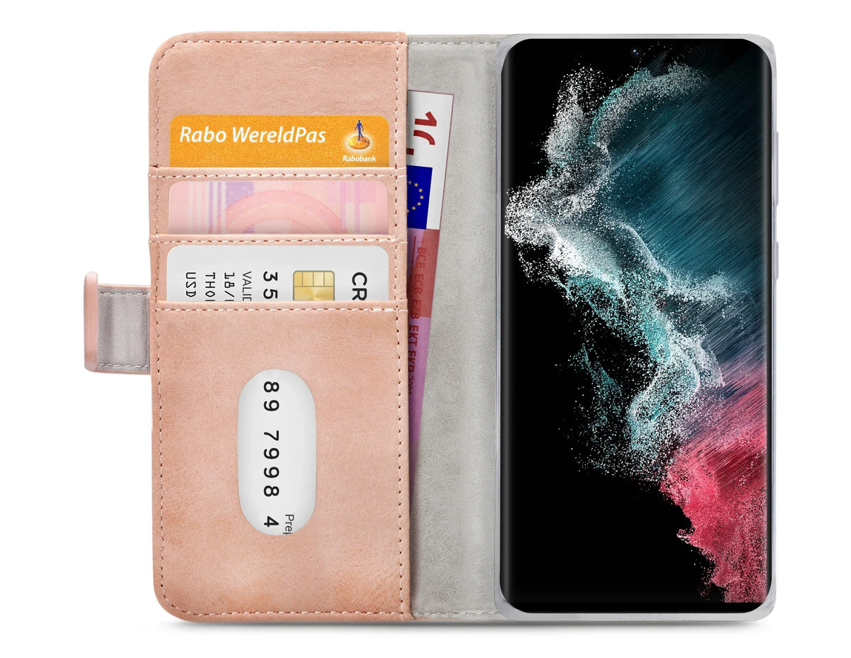 Mobilize Elite Gelly Wallet Book Case Samsung Galaxy S22 Ultra 5G Soft Pink - Essentify