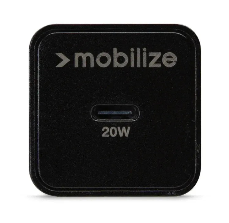 Mobilize Wall Charger Usb-C 20W With Pd + Mfi Lightning Nylon Cable 1.2M Black - Essentify