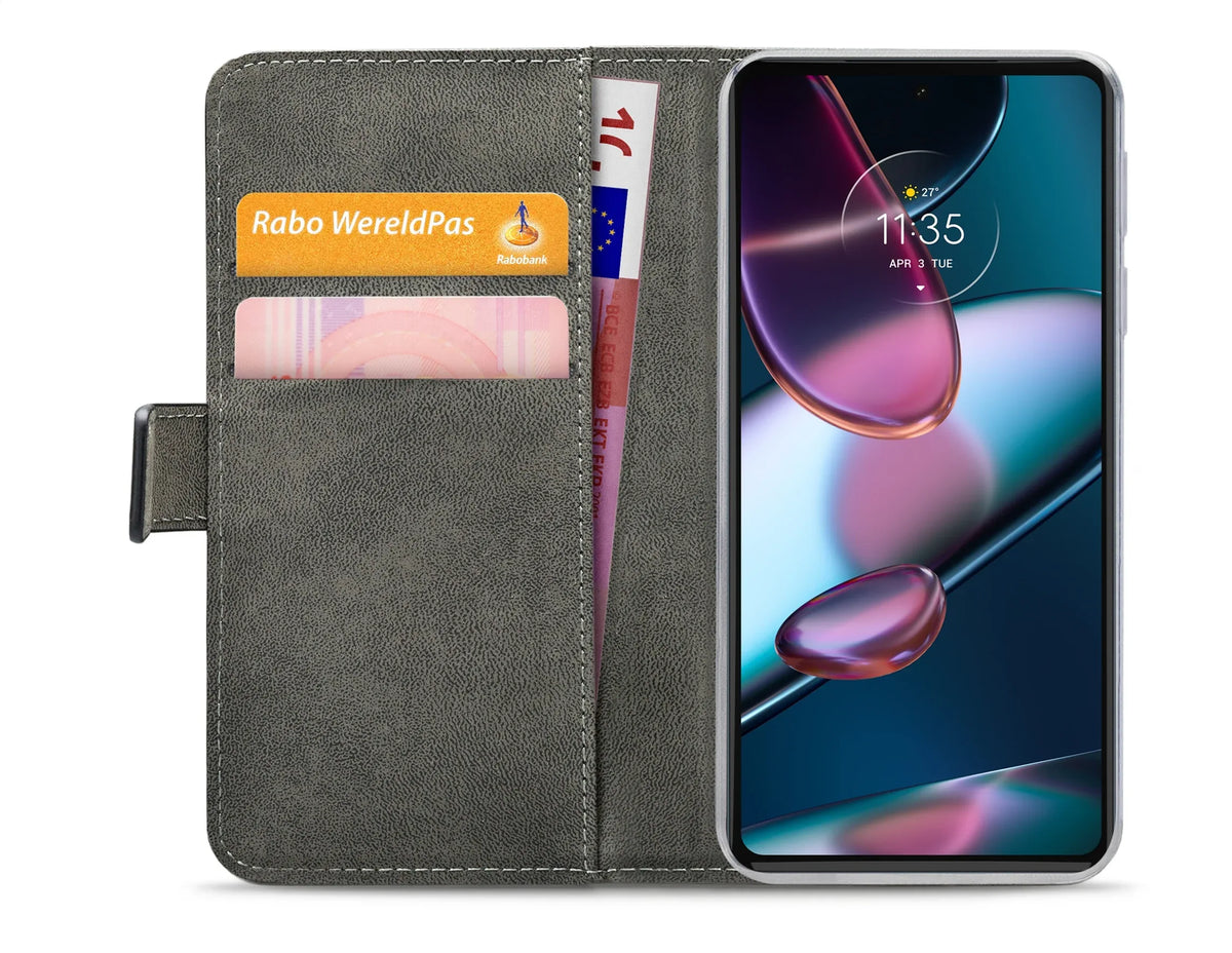 Mobilize Classic Gelly Wallet Book Case Motorola Edge 30 Pro/X30 Black - Essentify
