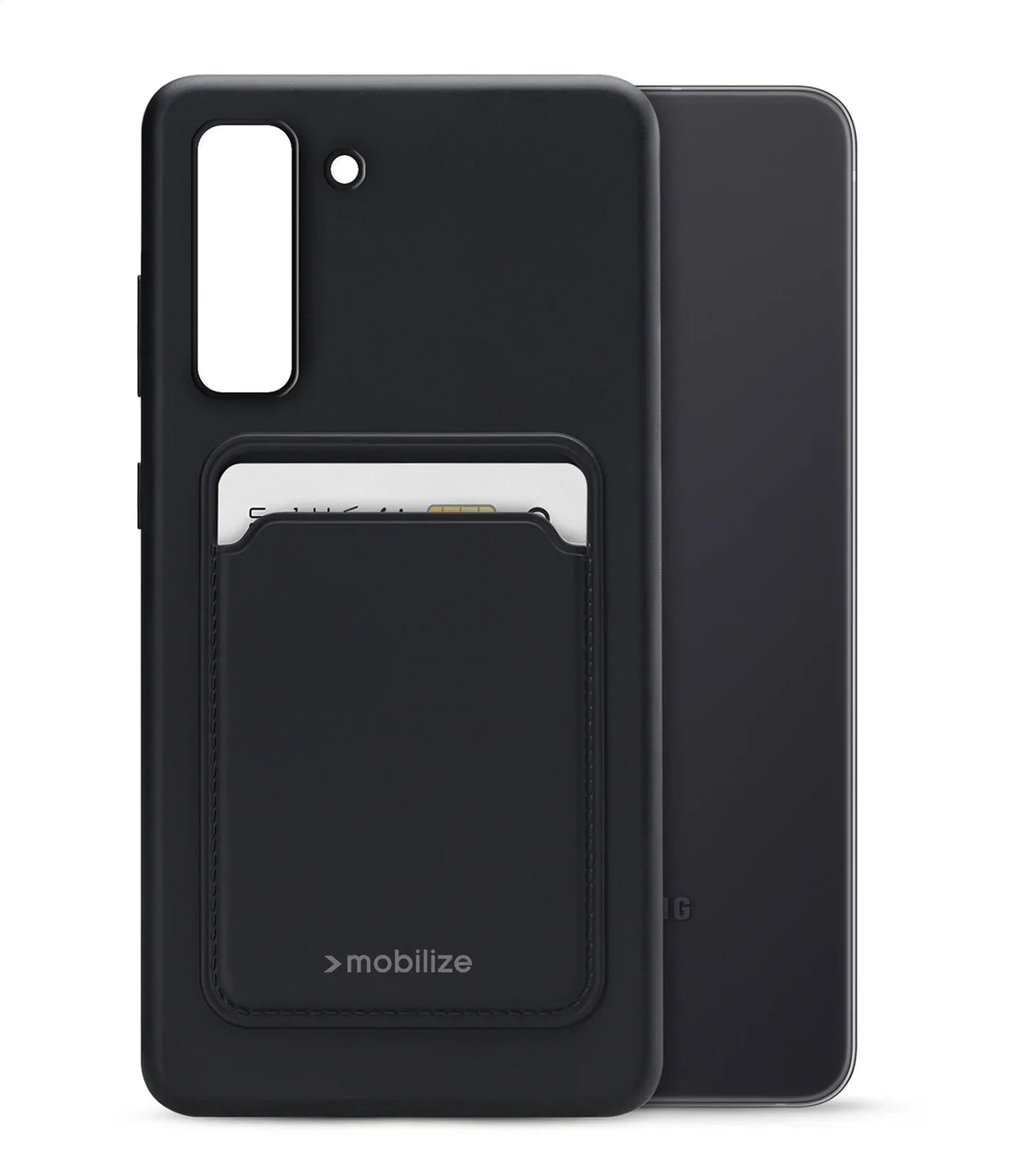 Mobilize Rubber Gelly Card Case Samsung Galaxy S21 Fe 5G Matt Black - Essentify