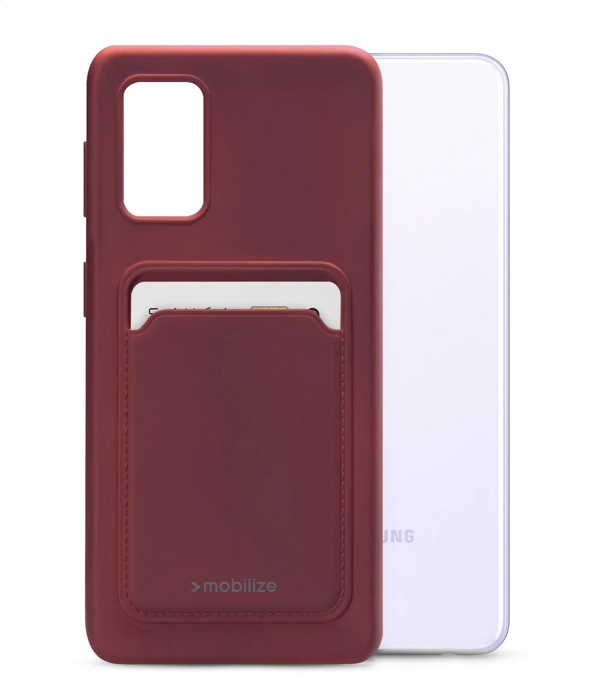 Mobilize Rubber Gelly Card Case Samsung Galaxy A32 5G Matt Bordeaux - Essentify