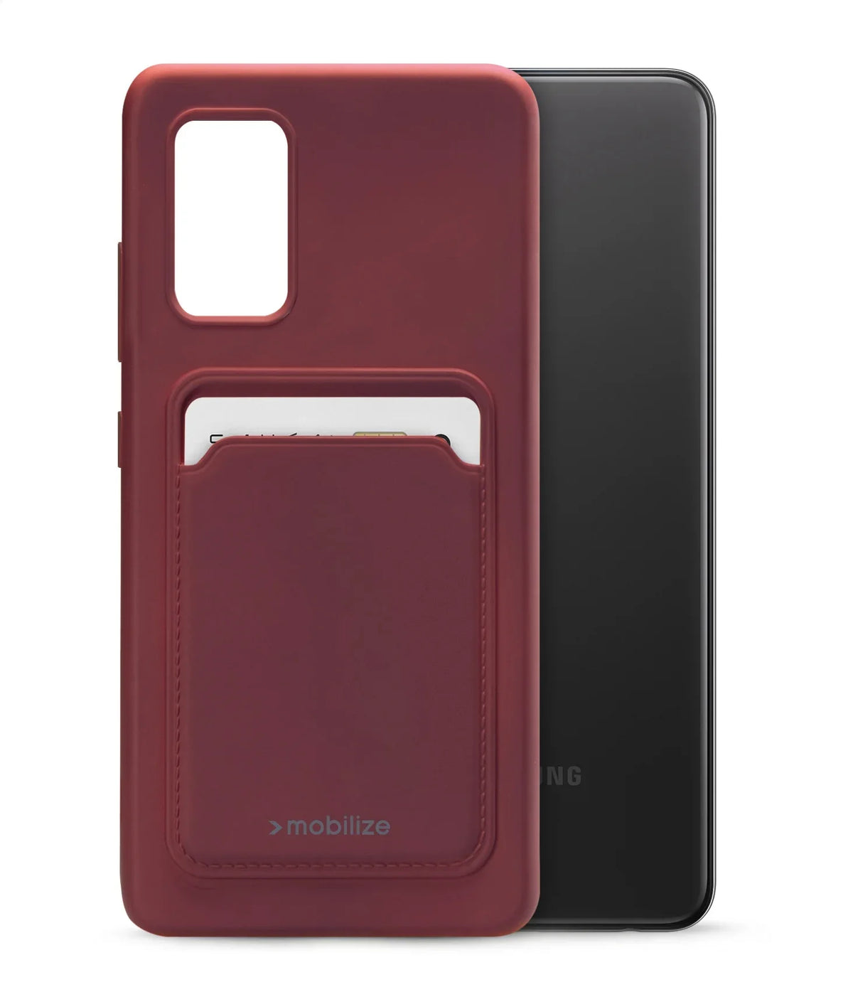 Mobilize Rubber Gelly Card Case Samsung Galaxy A32 4G Matt Bordeaux - Essentify