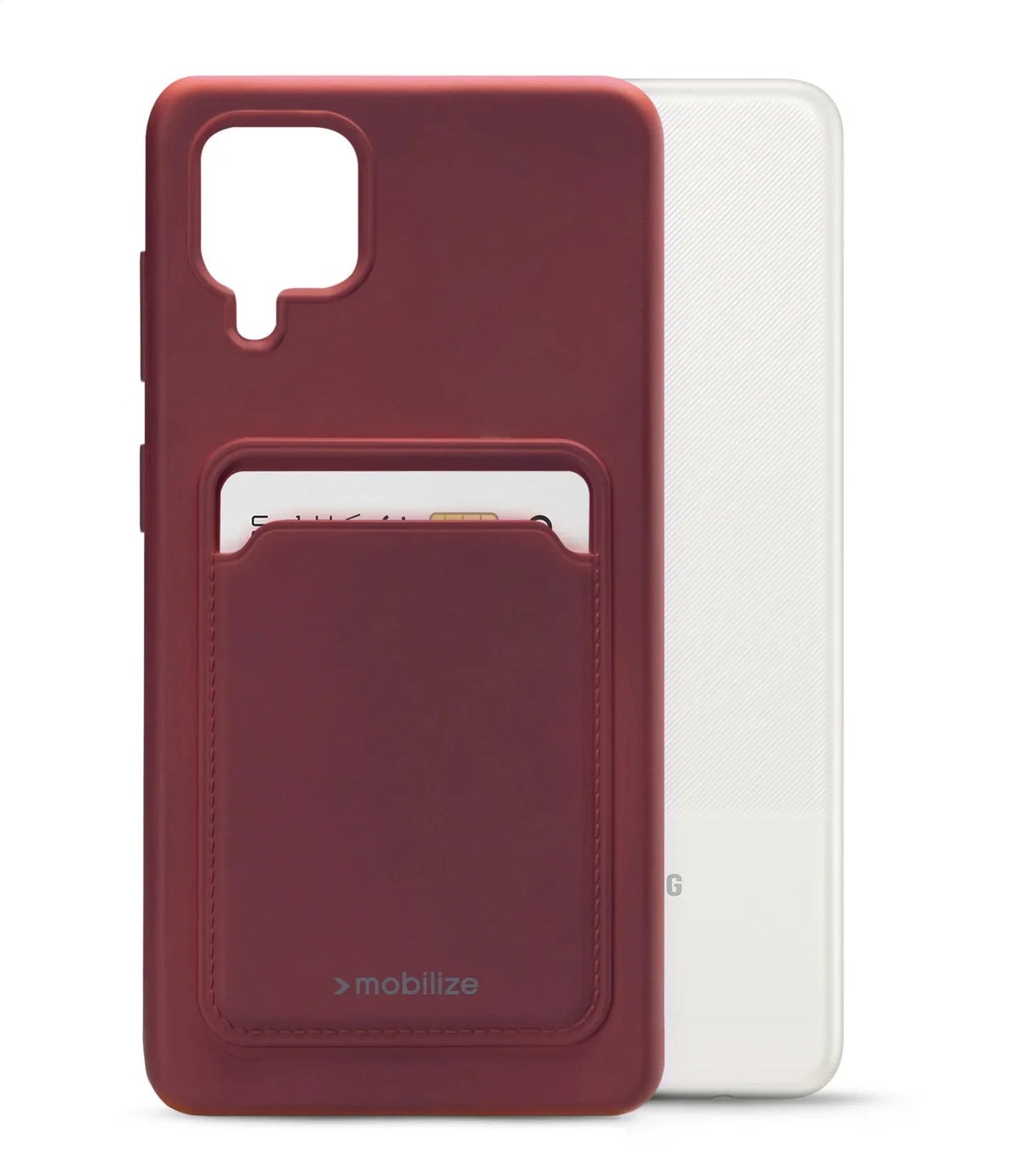 Mobilize Rubber Gelly Card Case Samsung Galaxy A12/M12 Matt Bordeaux - Essentify