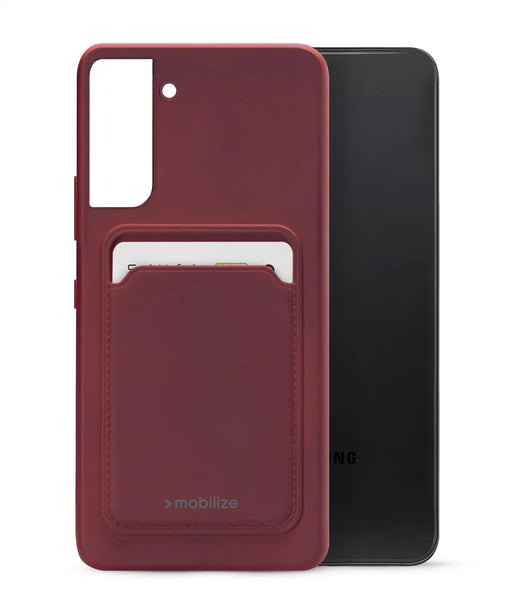 Mobilize Rubber Gelly Card Case Samsung Galaxy S22 5G Matt Bordeaux - Essentify