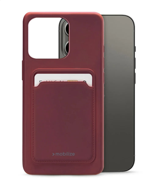 Mobilize Rubber Gelly Card Case Apple Iphone 13 Pro Matt Bordeaux - Essentify