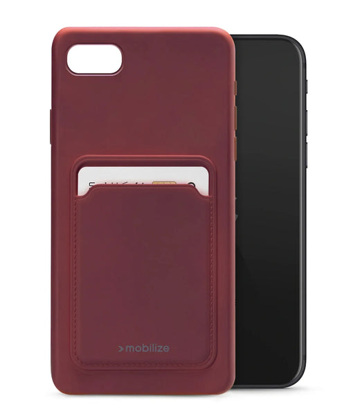 Mobilize Rubber Gelly Card Case Apple Iphone 6/6S/7/8/Se (2020/2022) Matt Bordeaux - Essentify