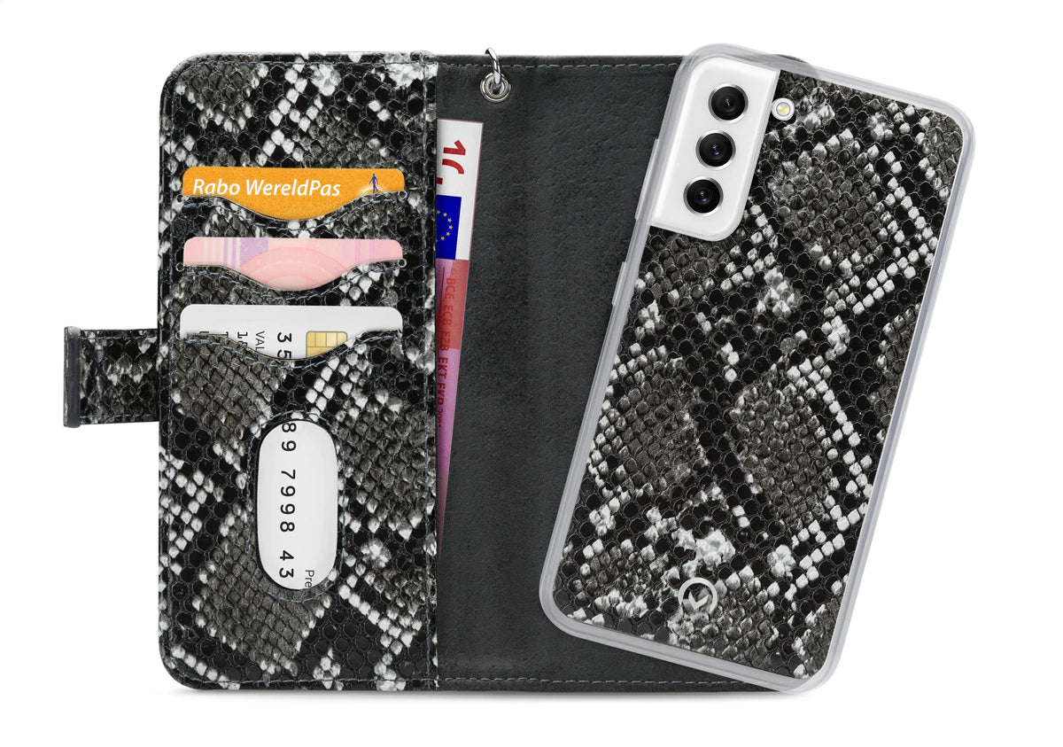 Mobilize 2In1 Magnet Zipper Case Samsung Galaxy S21 Fe 5G Black/Snake - Essentify