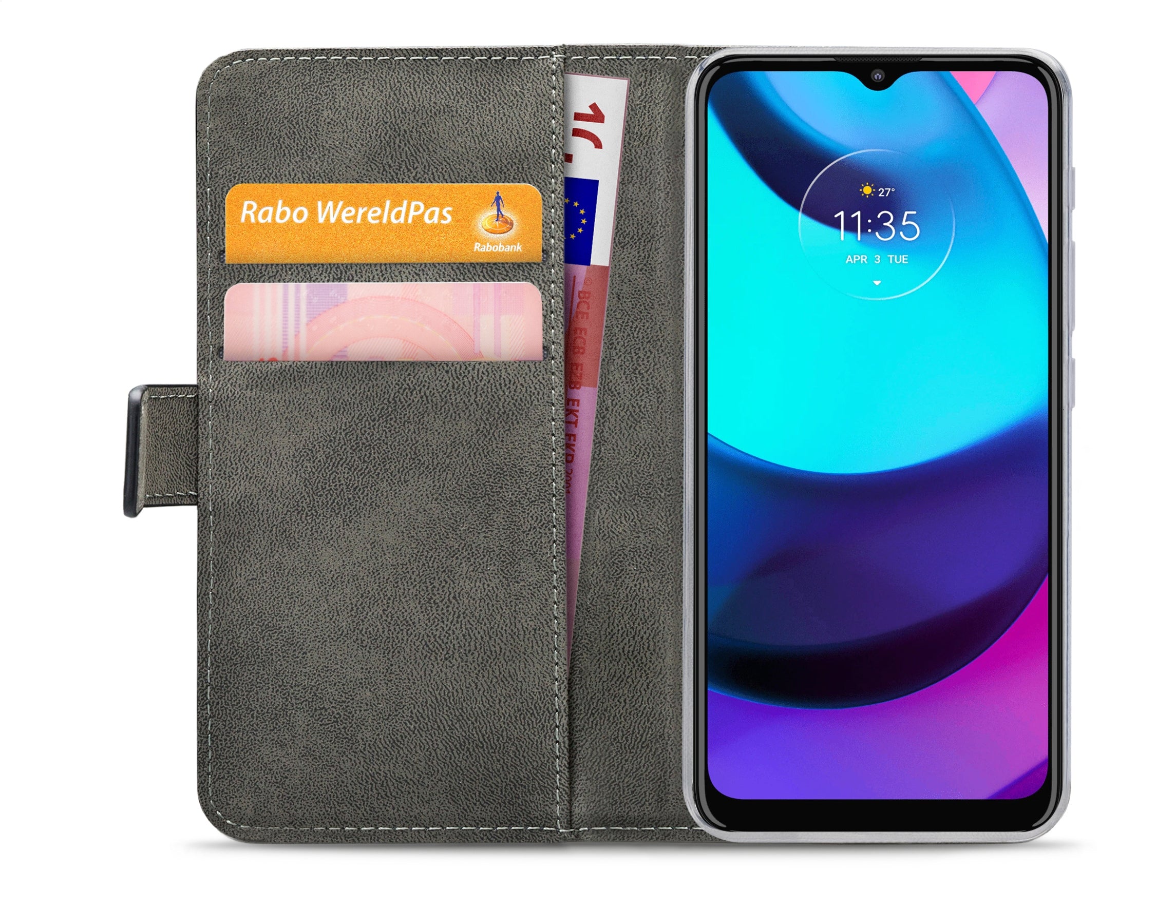 Mobilize Classic Gelly Wallet Book Case Motorola Moto E20 Black