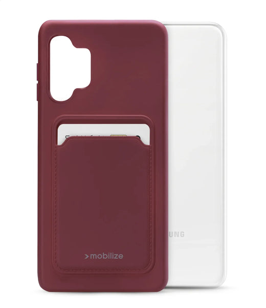 Mobilize Rubber Gelly Card Case Samsung Galaxy A13 4G Matt Bordeaux - Essentify
