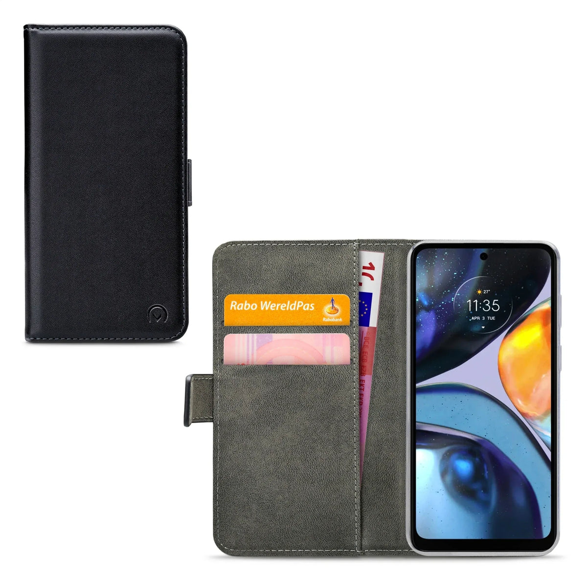 Mobilize Classic Gelly Wallet Book Case Motorola Moto G22 Black - Essentify