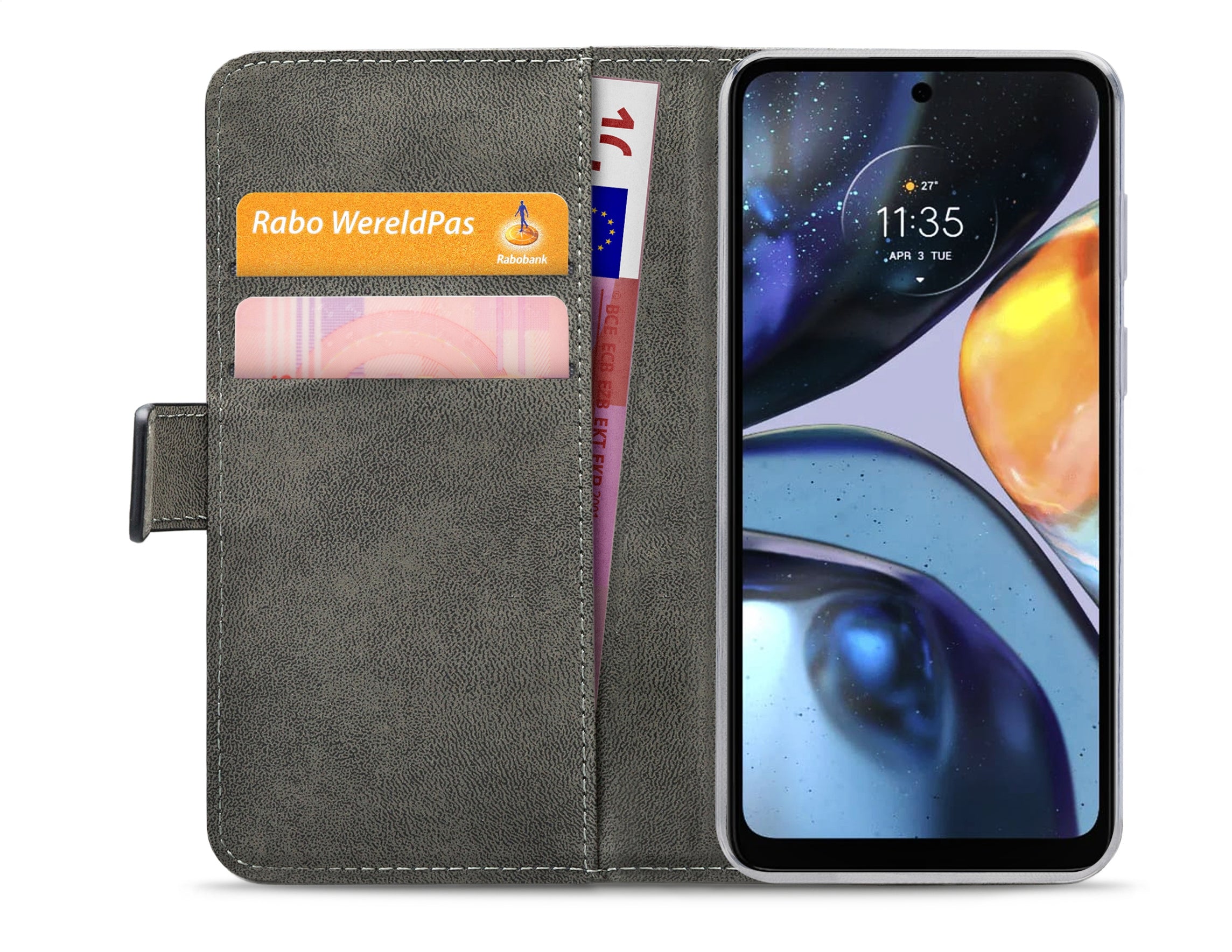 Mobilize Classic Gelly Wallet Book Case Motorola Moto G22 Black