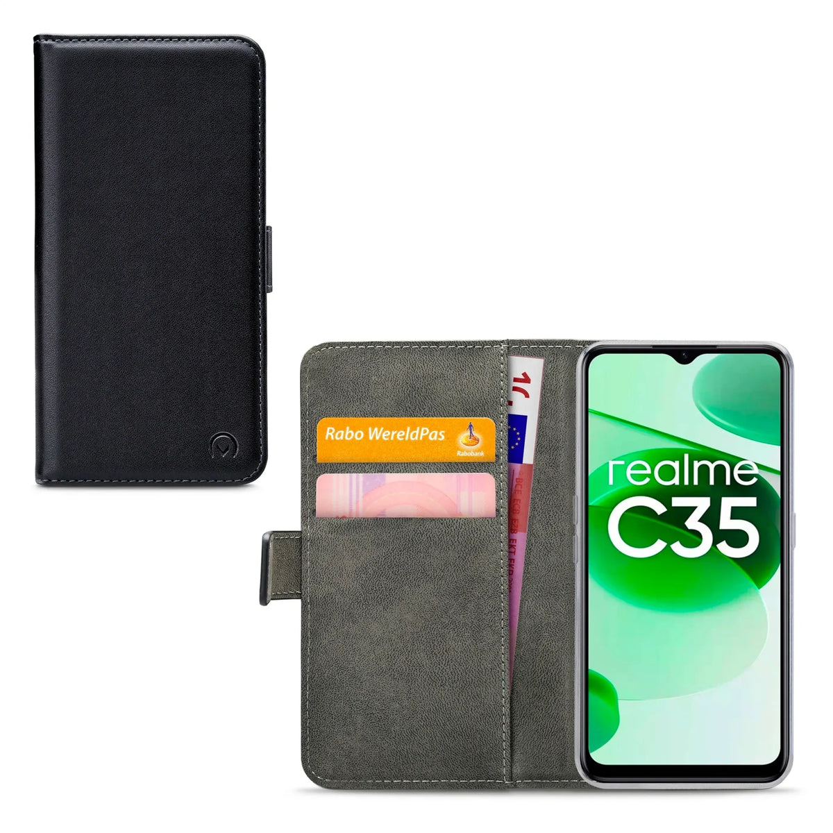 Mobilize Classic Gelly Wallet Book Case Realme C35/Narzo 50A Prime Black - Essentify