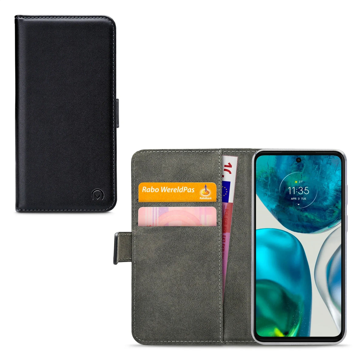 Mobilize Classic Gelly Wallet Book Case Motorola Moto G52 Black - Essentify