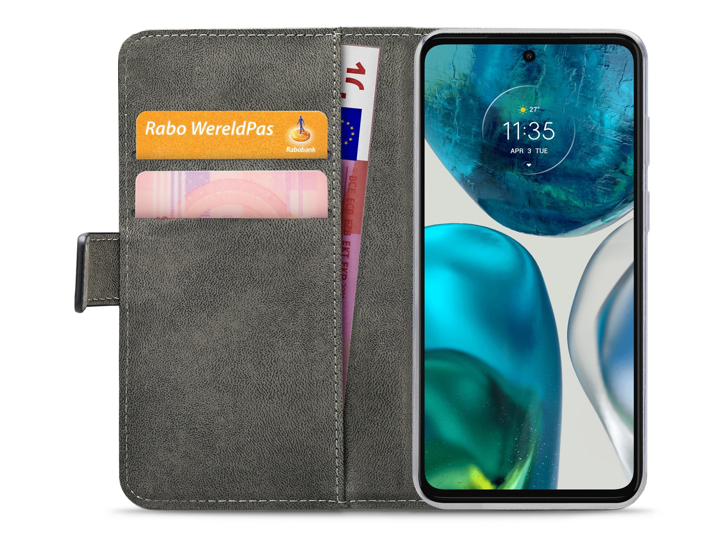 Mobilize Classic Gelly Wallet Book Case Motorola Moto G52 Black