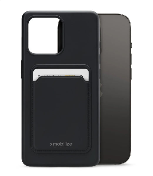 Mobilize Rubber Gelly Card Case Apple Iphone 14 Pro Matt Black - Essentify