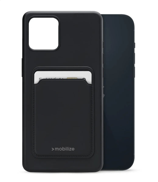 Mobilize Rubber Gelly Card Case Apple Iphone 14 Plus Matt Black - Essentify