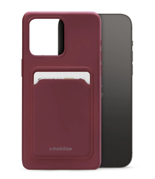 Mobilize Rubber Gelly Card Case Apple Iphone 14 Pro Max Matt Bordeaux - Essentify