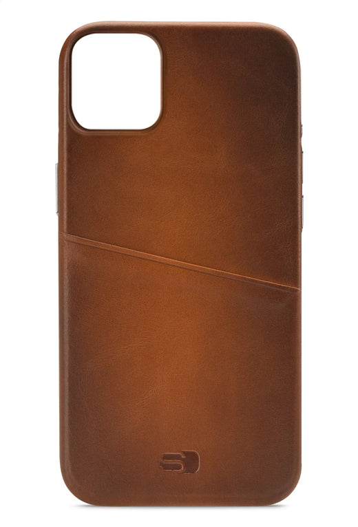 Senza Desire Leather Cover With Card Slot Apple Iphone 14 Plus Burned Cognac - Essentify