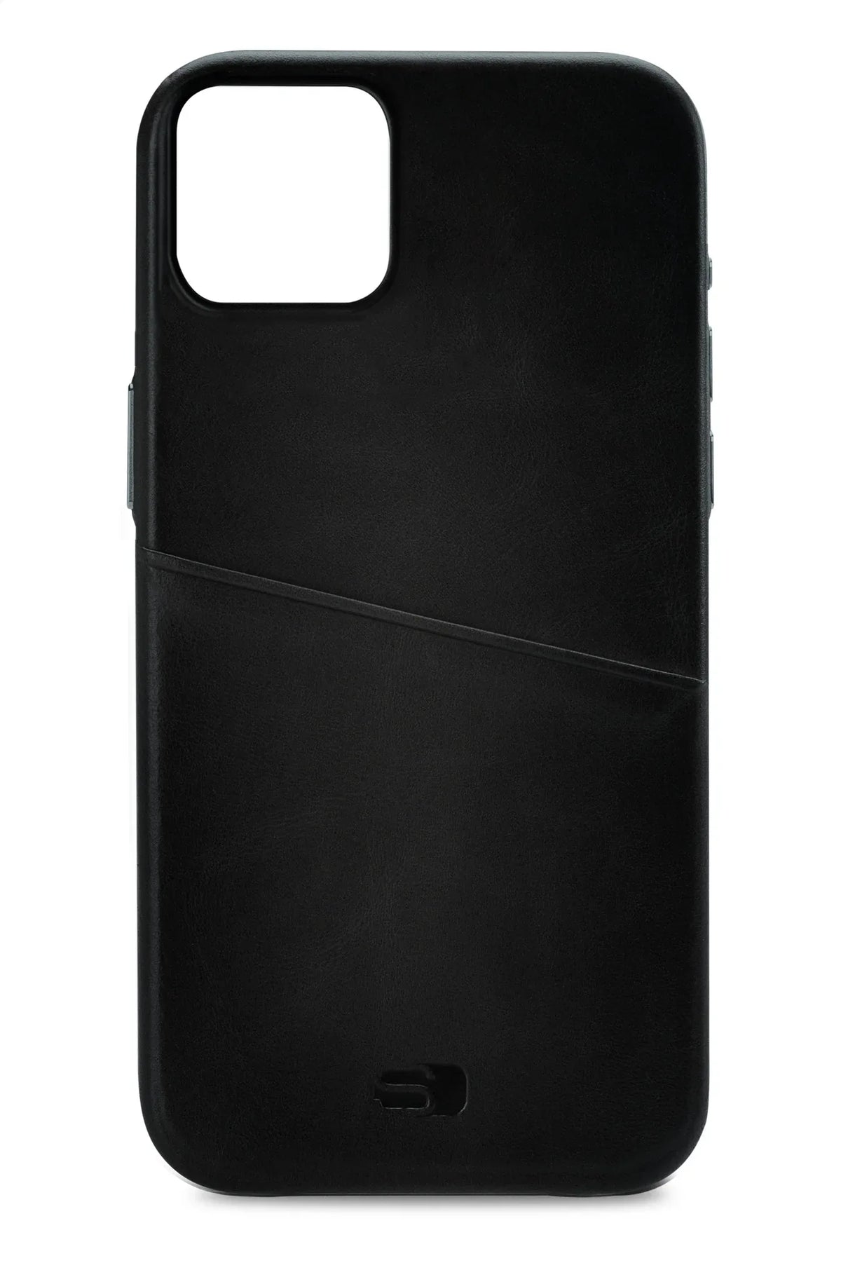 Senza Pure Leather Cover With Card Slot Apple Iphone 14 Plus Deep Black - Essentify