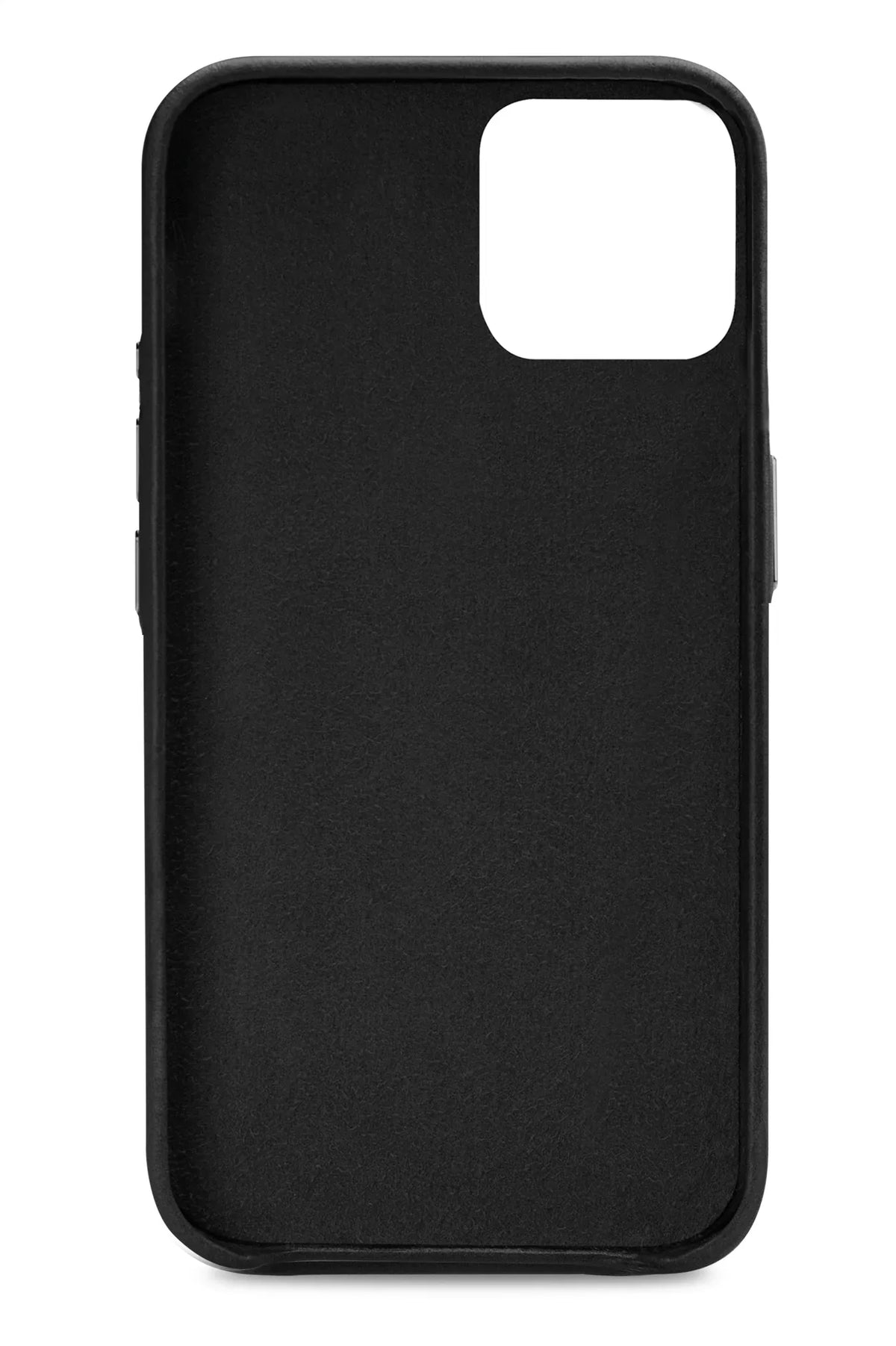 Senza Pure Leather Cover With Card Slot Apple Iphone 14 Pro Max Deep Black - Essentify