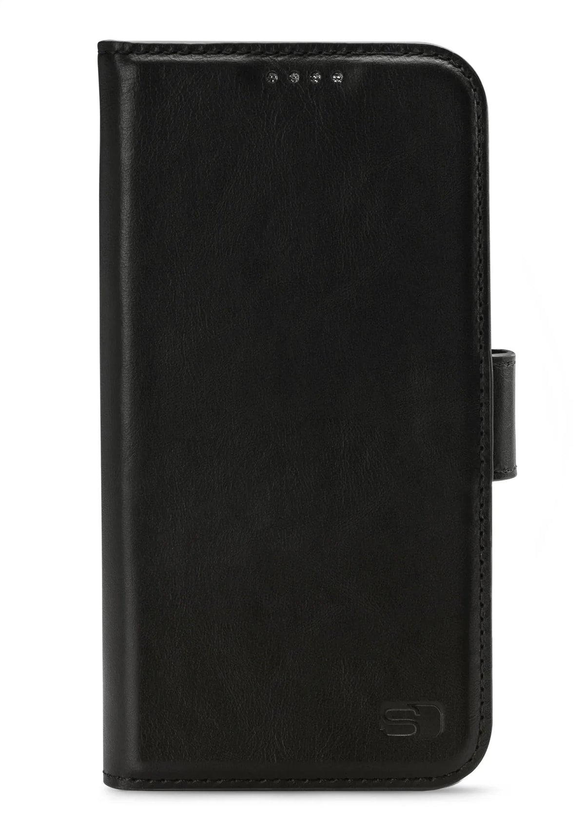 Senza Pure Leather Wallet Apple Iphone 14 Pro Deep Black - Essentify