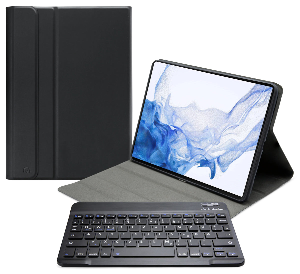 Mobilize Detachable Bluetooth Keyboard Case Samsung Galaxy Tab S7+/S8+ 12.4 Black Qwertz - Essentify