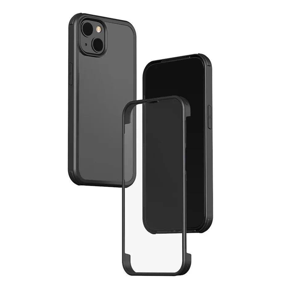Mobilize Tempered Glass 360 Protection Case Apple Iphone 14 Pro Black - Essentify