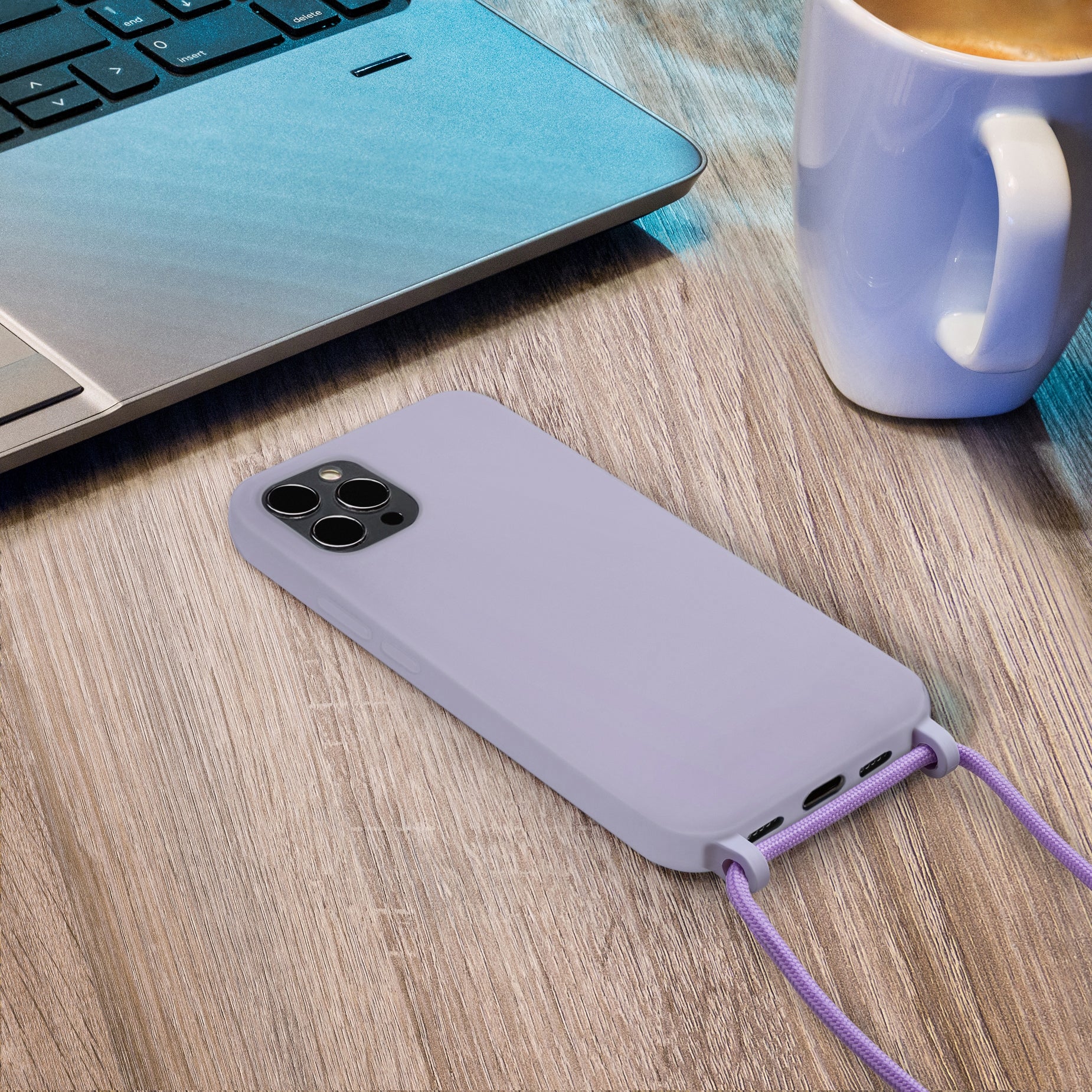 Mobilize Lanyard Gelly Case For Apple Iphone 13 Pro Pastel Purple