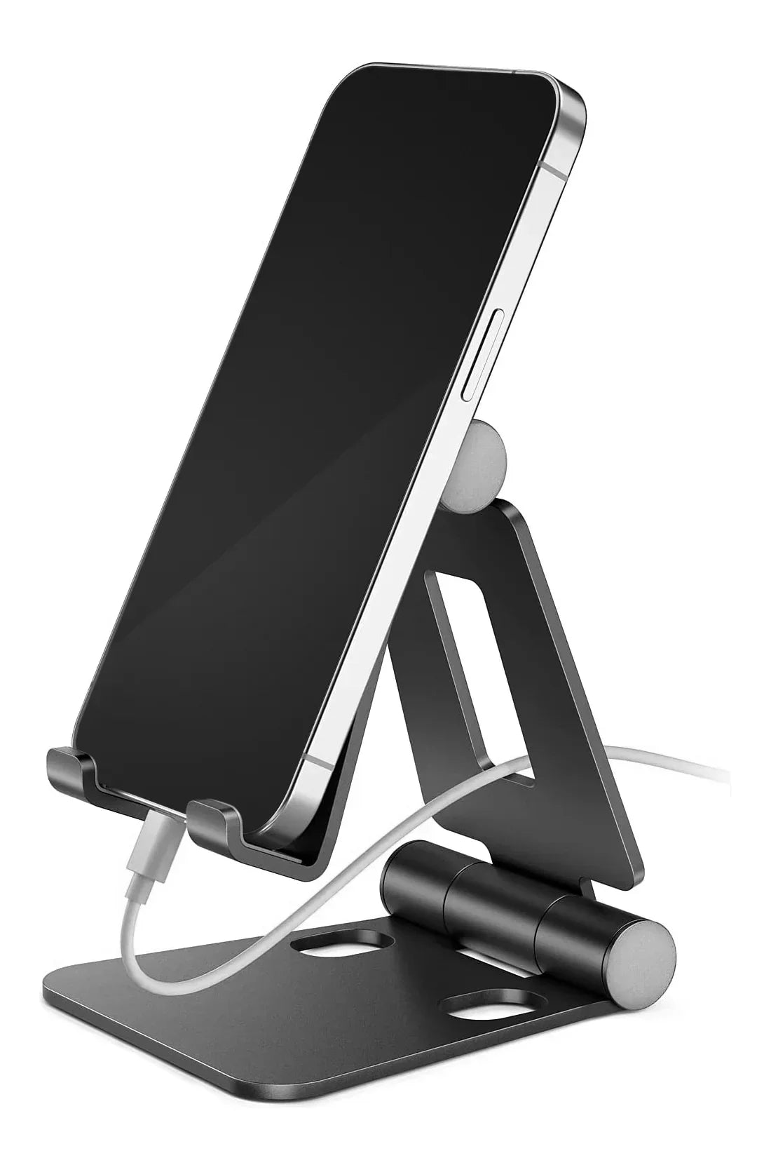 Mobilize Foldable Aluminium Phone Holder Black - Essentify