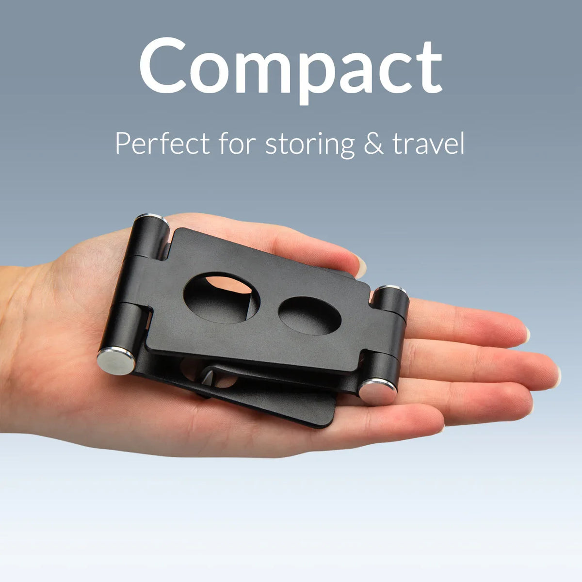 Mobilize Foldable Aluminium Phone Holder Black - Essentify