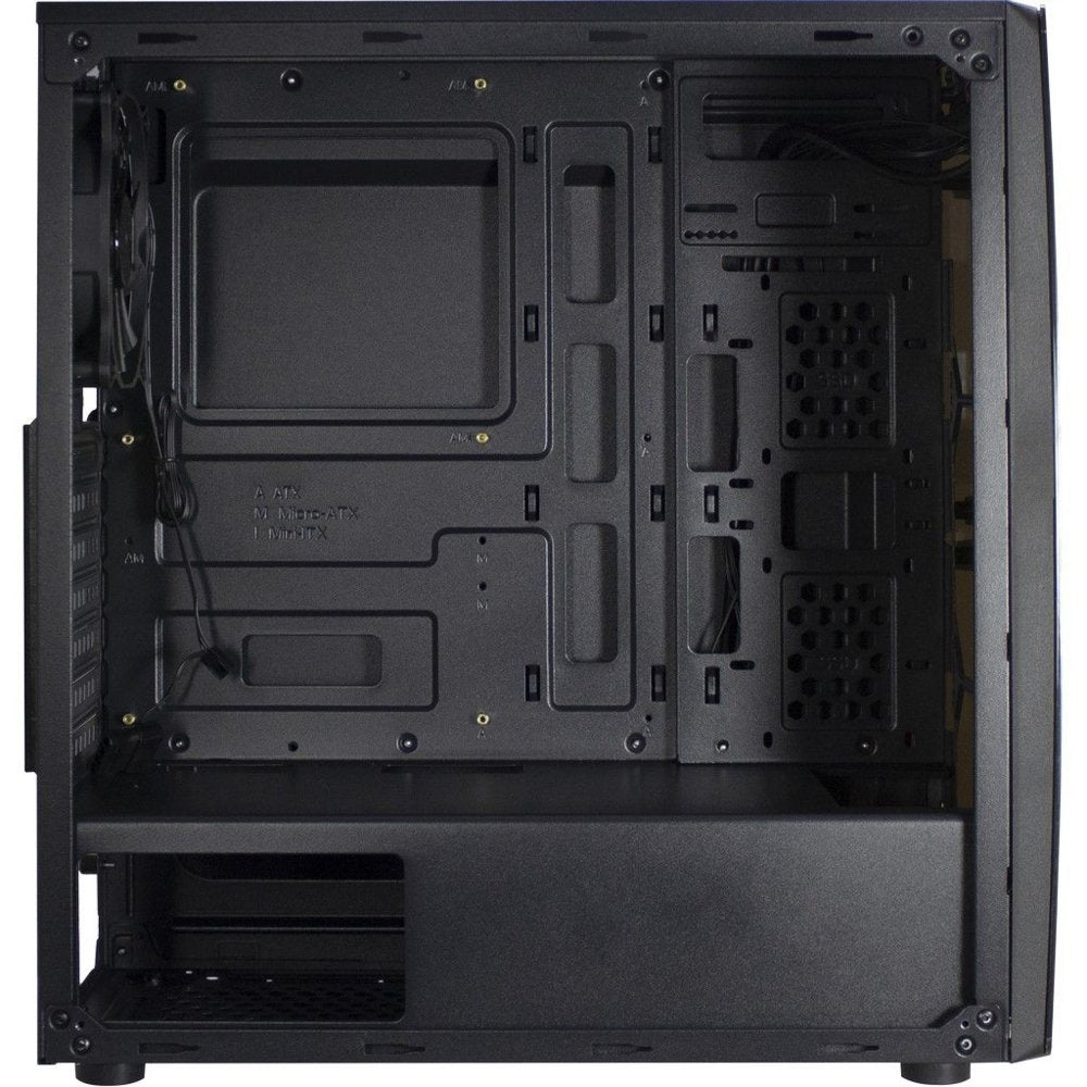 Inter-Tech Thunder Blue Light | Midi Tower Case | Zwart